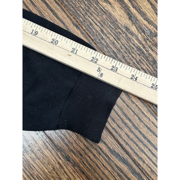 Lauren Ralph Lauren Cardigan Sweater Womens 2X Black Polka Dot Silk Button Front - Picture 7 of 10